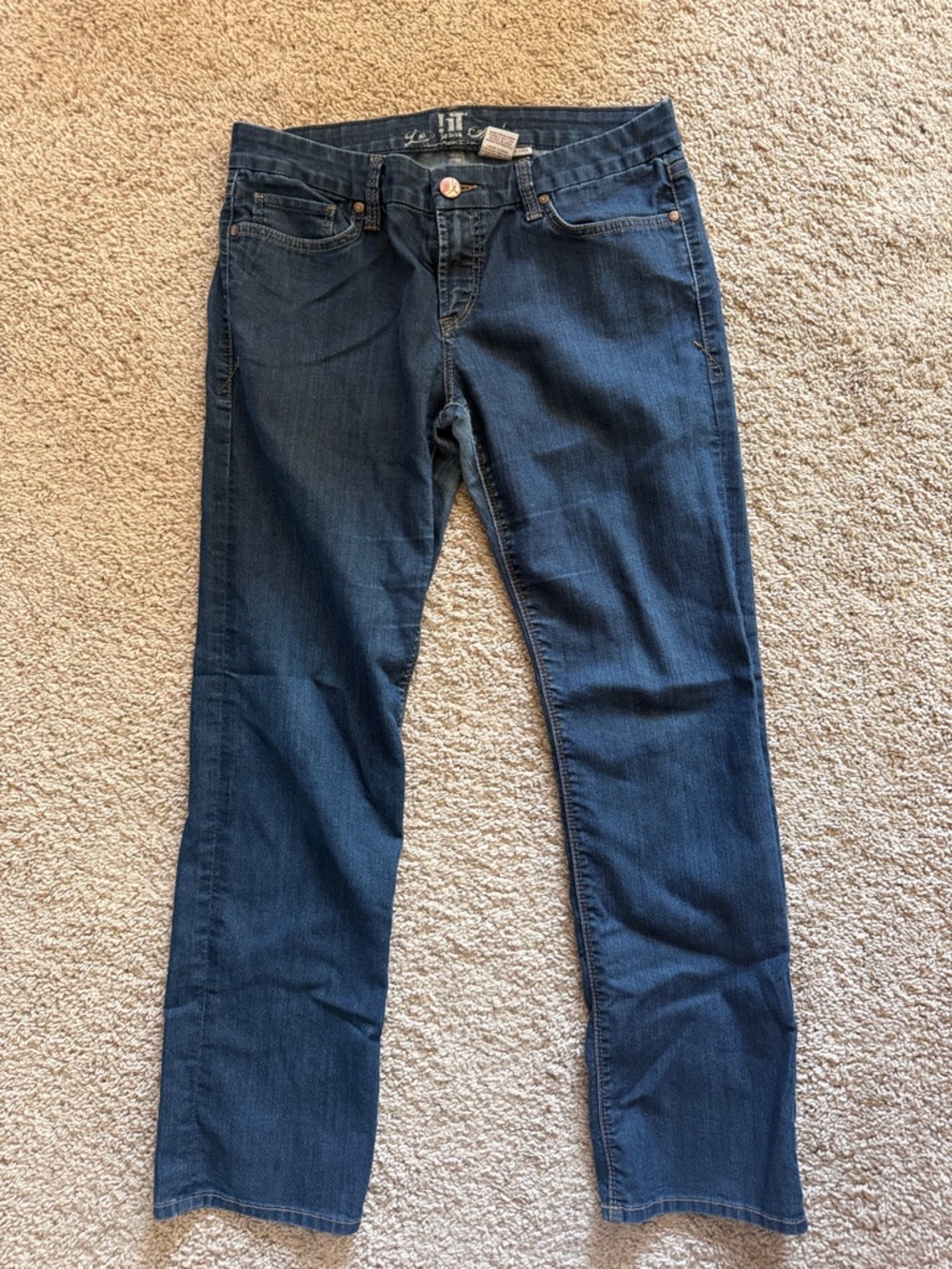 !it jeans Women's Straight Leg Jeans - Deep Blue Denim